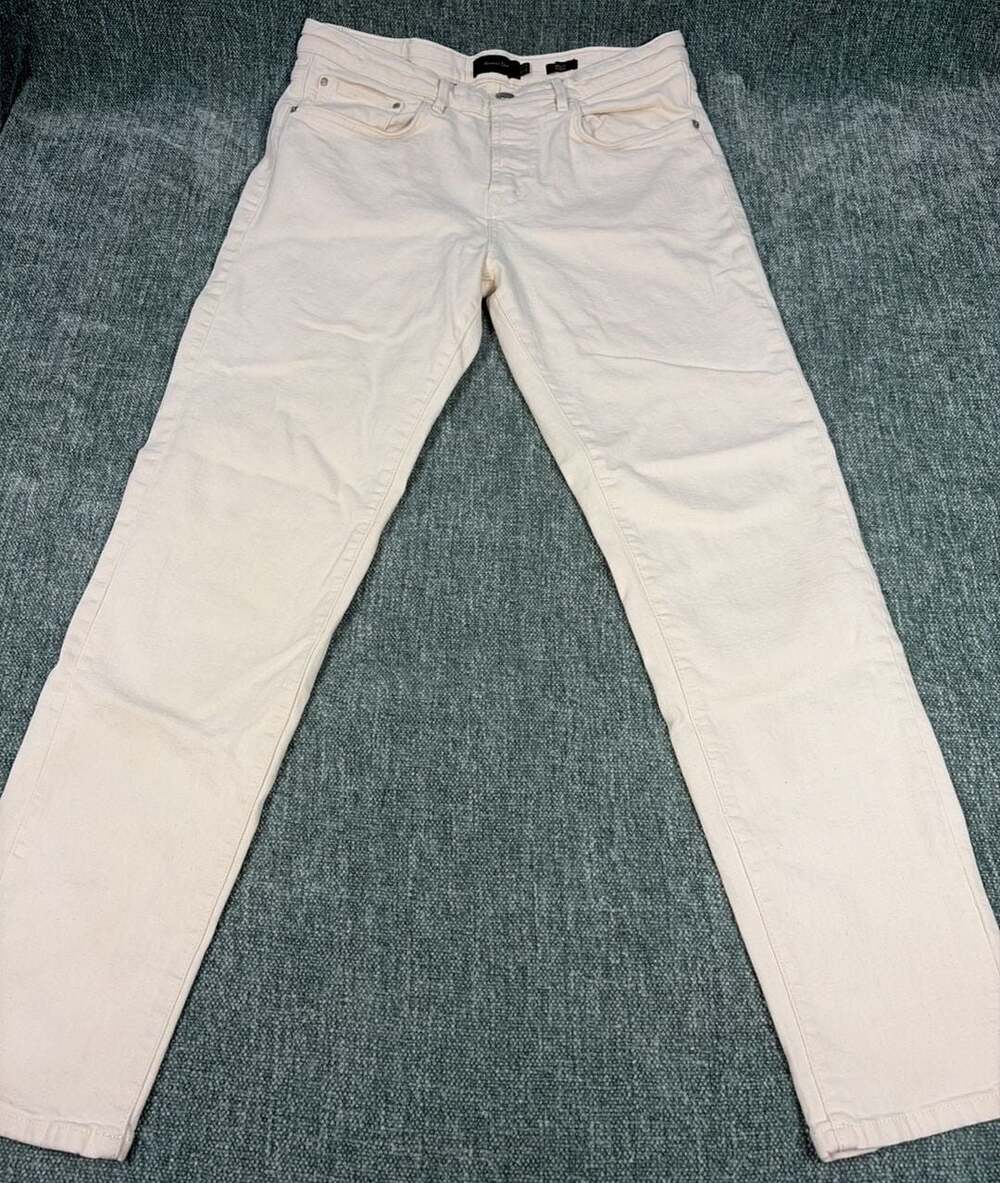 Massimo Dutti Men Tapered Fit Off White Jeans Size 31